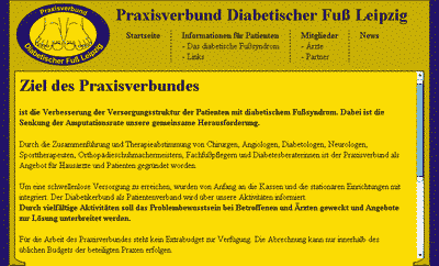 Screenshot von Praxisverbund Diabetischer Fu